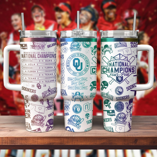 Sooners 2024 National Champions 40oz Tumbler - Gift For Fans 406VTHNTB030