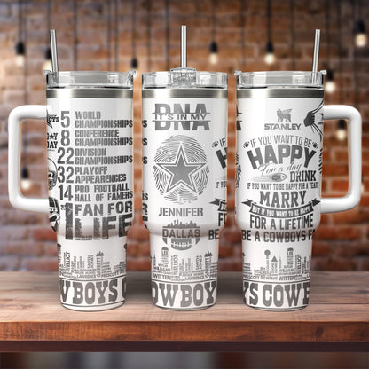 Cowboys Engraved 40oz Tumbler - 408VTHNTB012