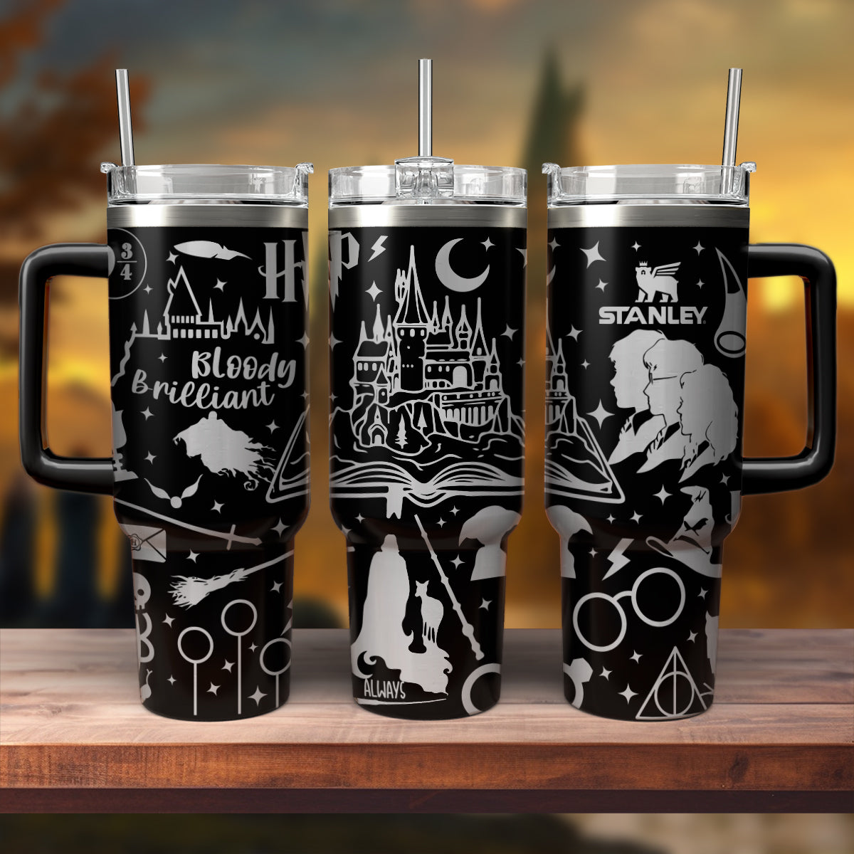 HP Wizard Engraved 40oz Tumbler- 407HLHNTB048