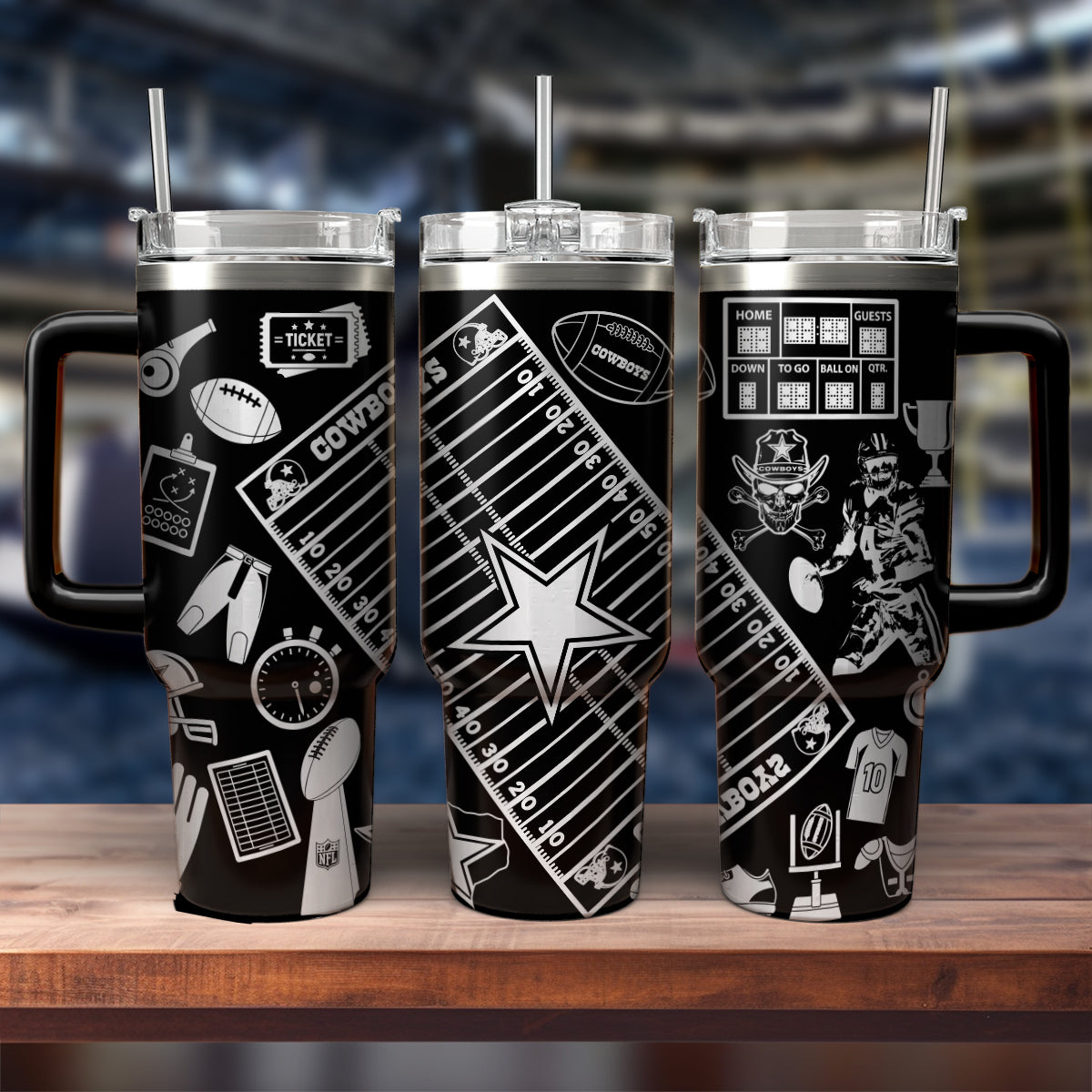 Cowboys Engraved 40oz Tumbler - 408VTHNTB010