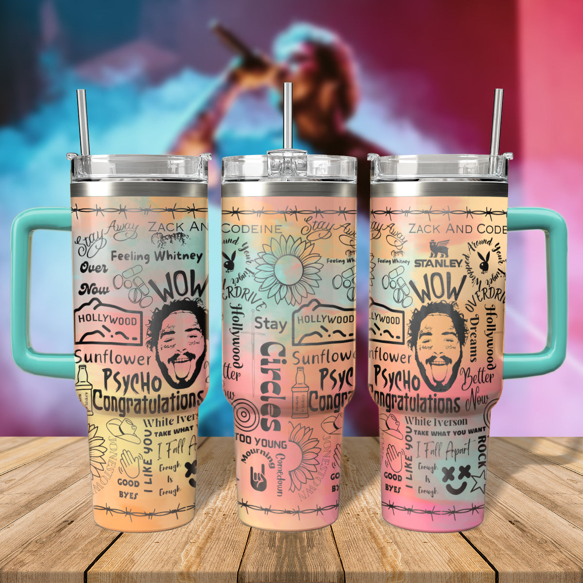 Post Malone Songs Engraved Tumbler- 406TTHNTB143