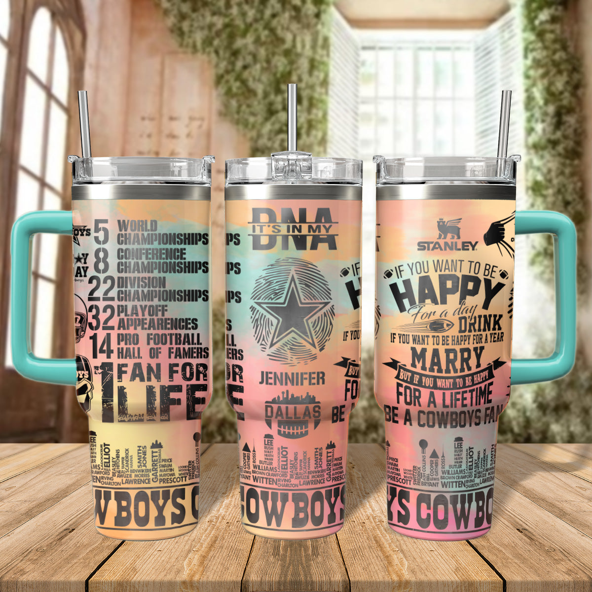 Cowboys Engraved 40oz Tumbler - 408VTHNTB012