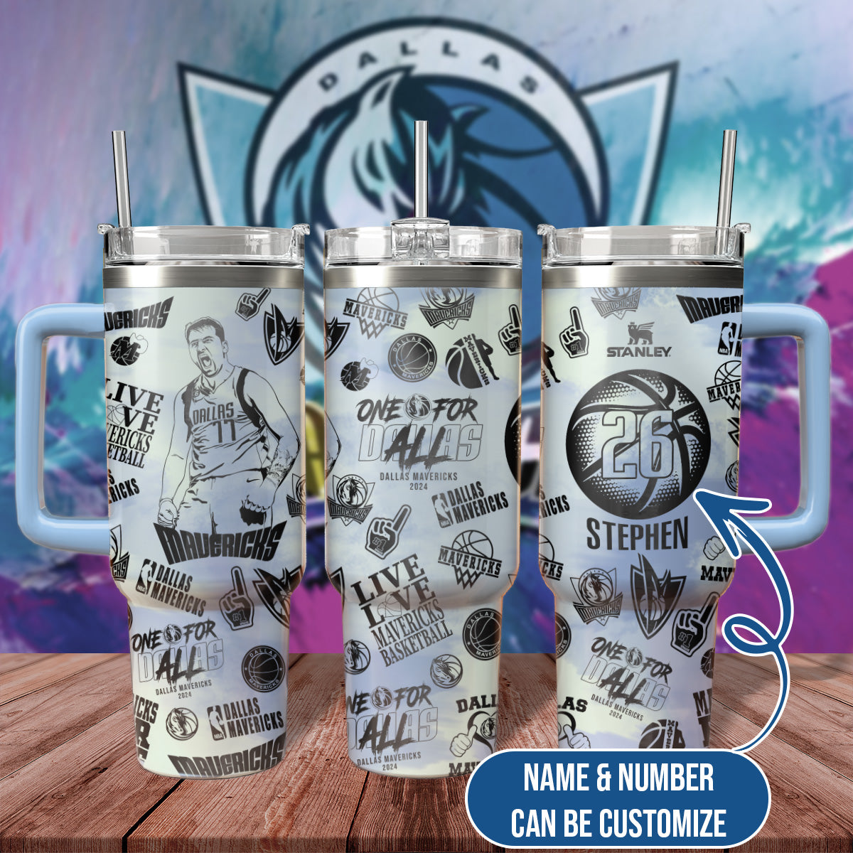 Mavericks Engraved 40oz Tumbler - 406TTHNTB035