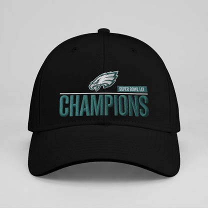 PHI Champions SB LIX Custom Baseball Cap V2 - Embroidered