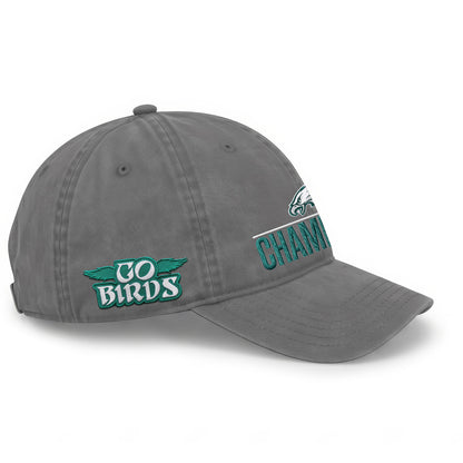 PHI Champions SB LIX Custom Wash Hat V2 - Embroidered