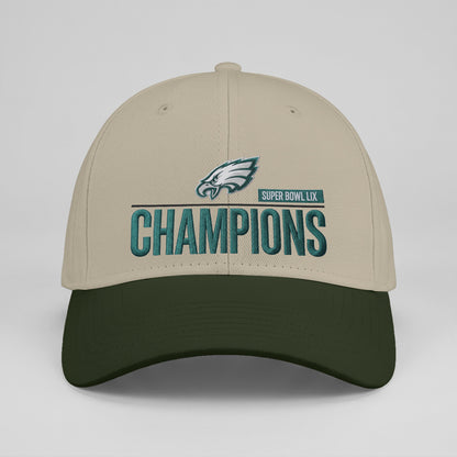 PHI Champions SB LIX Custom Baseball Cap V2 - Embroidered