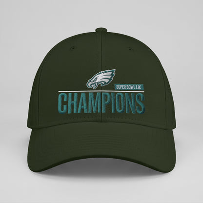 PHI Champions SB LIX Custom Baseball Cap V2 - Embroidered