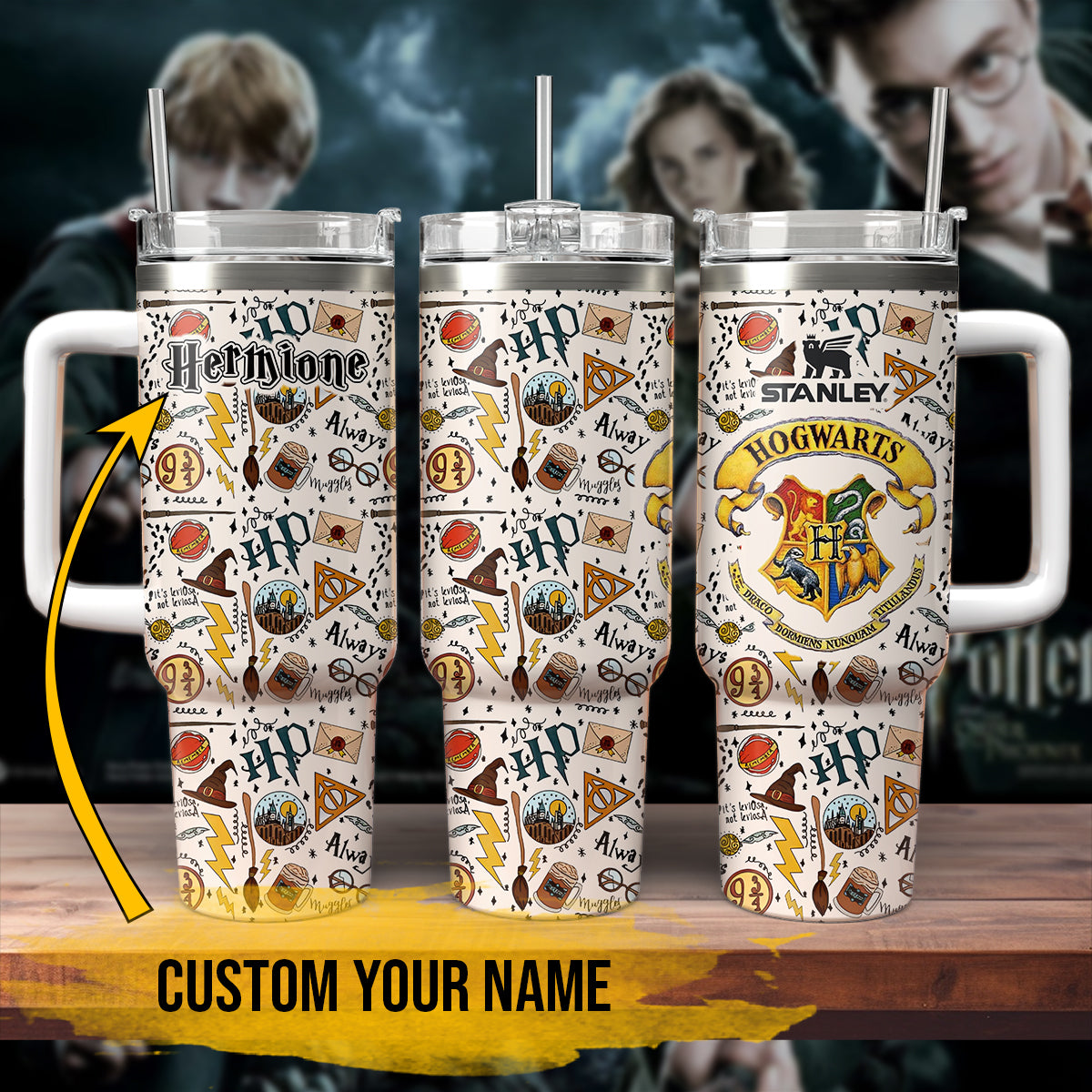 Custom Name HP Wizard Printed Tumbler - 407HLTLTB060