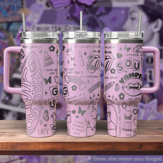 40oz Olivia Rodrigo Tumbler TLA56 - Guts World Tour 2024