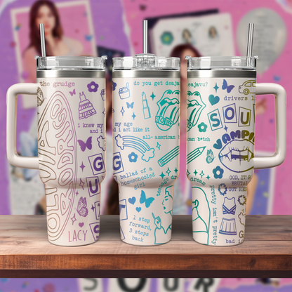 40oz Olivia Rodrigo Tumbler TLA56 - Guts World Tour 2024