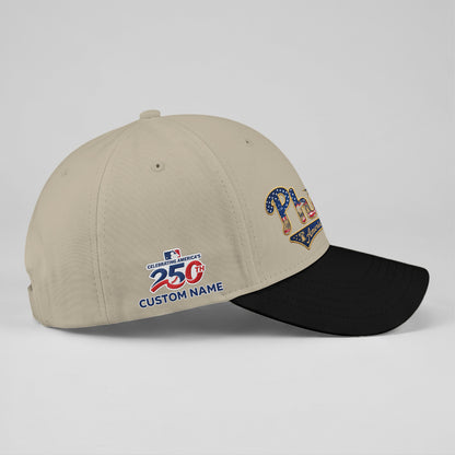 PHI 2026 Independence Day Custom Baseball Cap V2- Embroidered