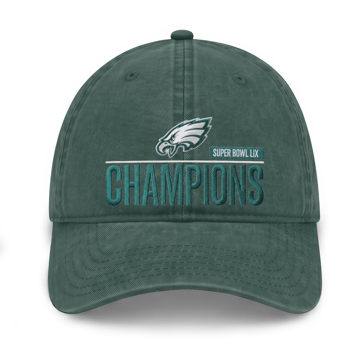 PHI Champions SB LIX Custom Wash Hat V2 - Embroidered