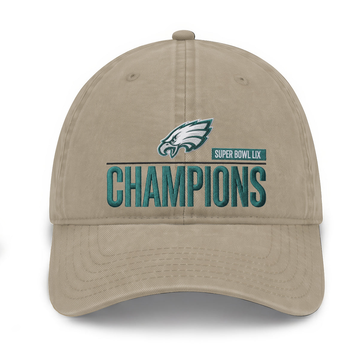 PHI Champions SB LIX Custom Wash Hat V2 - Embroidered