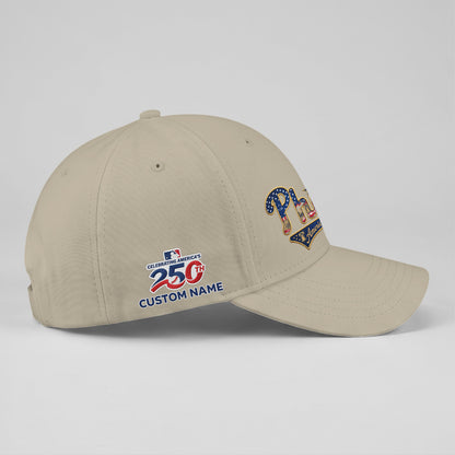 PHI 2026 Independence Day Custom Baseball Cap V2- Embroidered