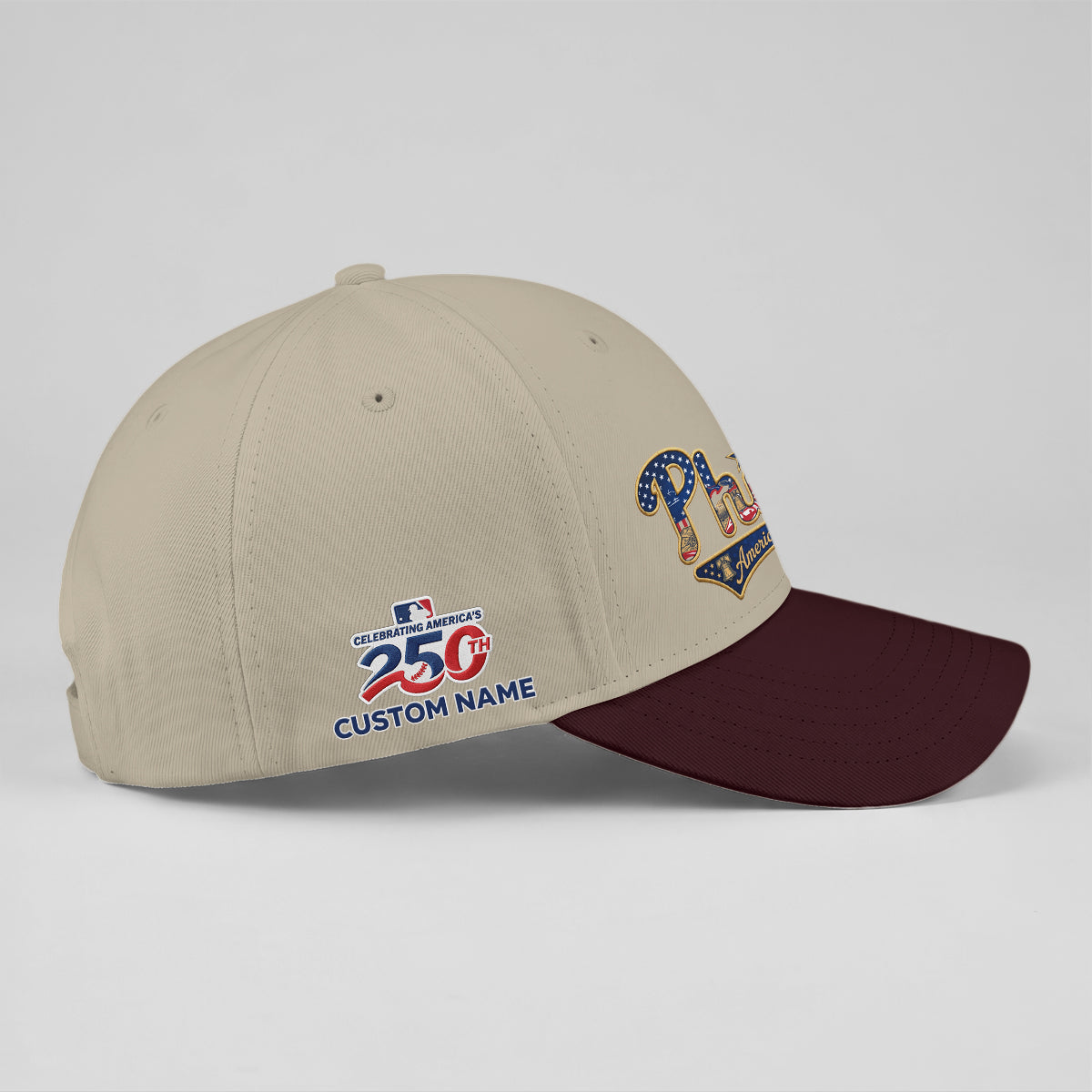 PHI 2026 Independence Day Custom Baseball Cap V2- Embroidered