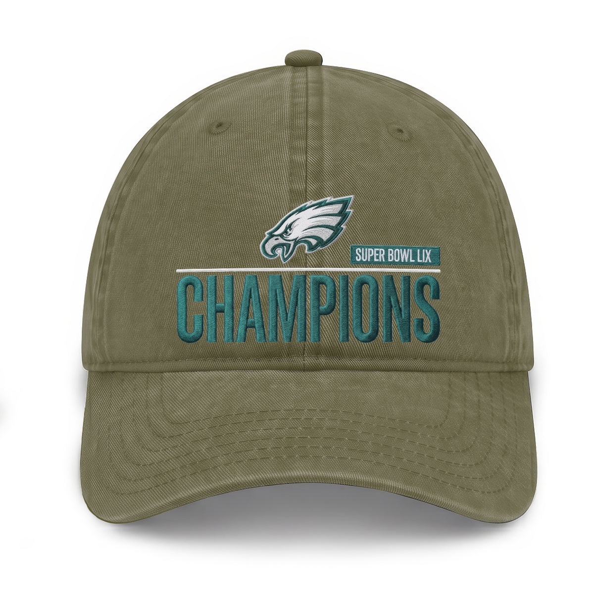 PHI Champions SB LIX Custom Wash Hat V2 - Embroidered
