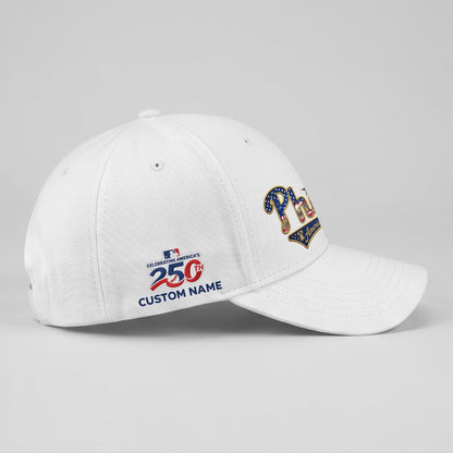 PHI 2026 Independence Day Custom Baseball Cap V2- Embroidered