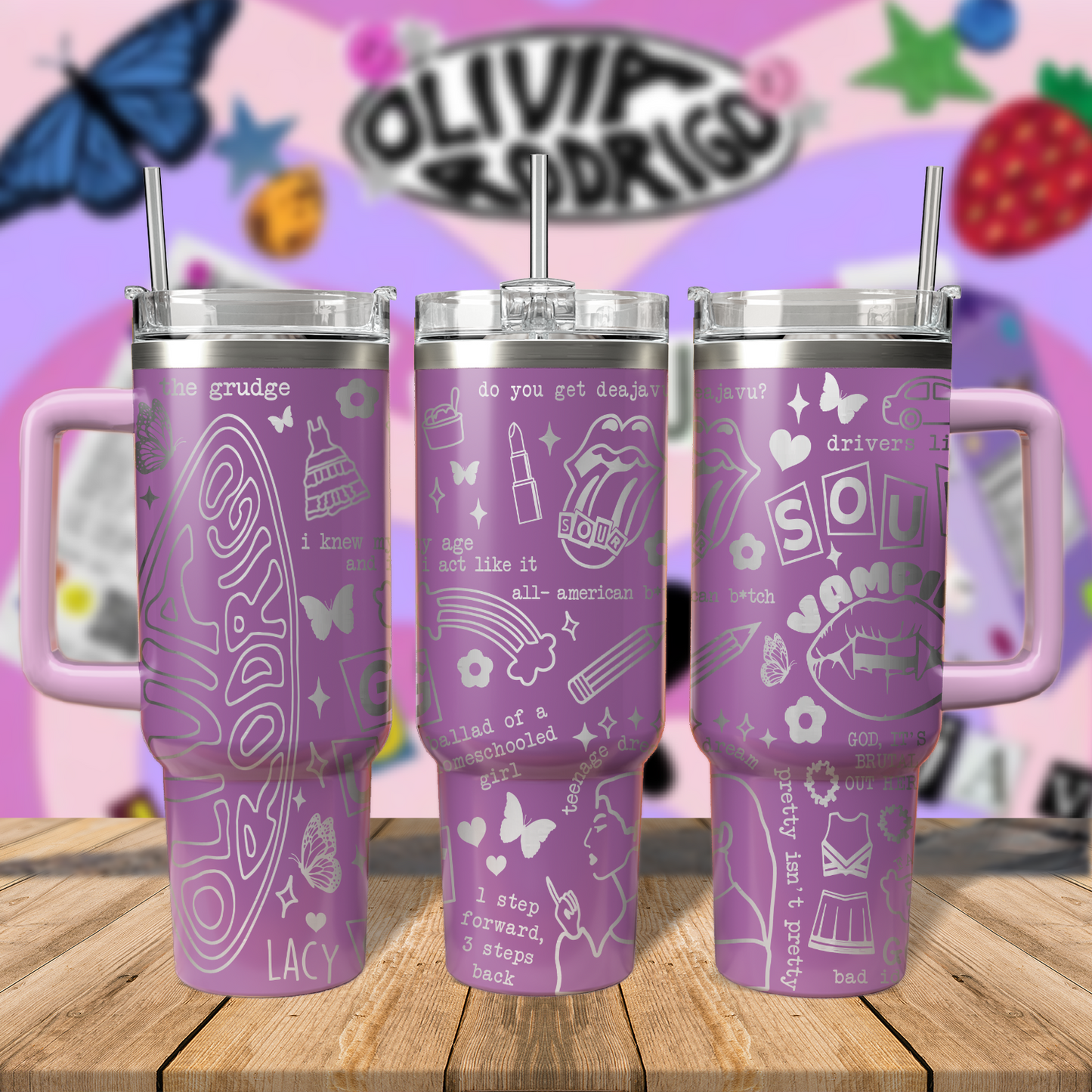 40oz Olivia Rodrigo Tumbler TLA56 - Guts World Tour 2024