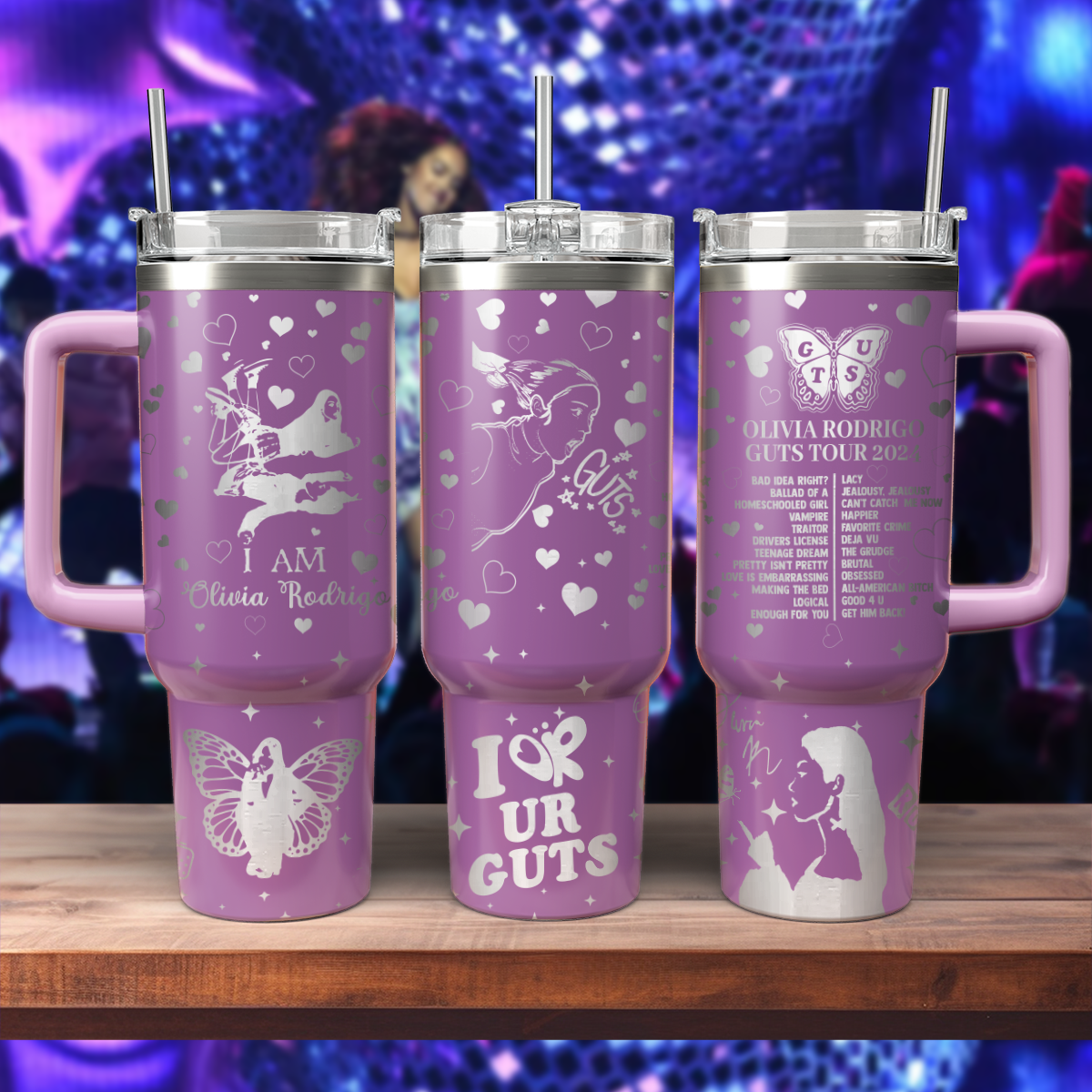 40oz Olivia Rodrigo Tumbler TLA54 - Guts World Tour 2024