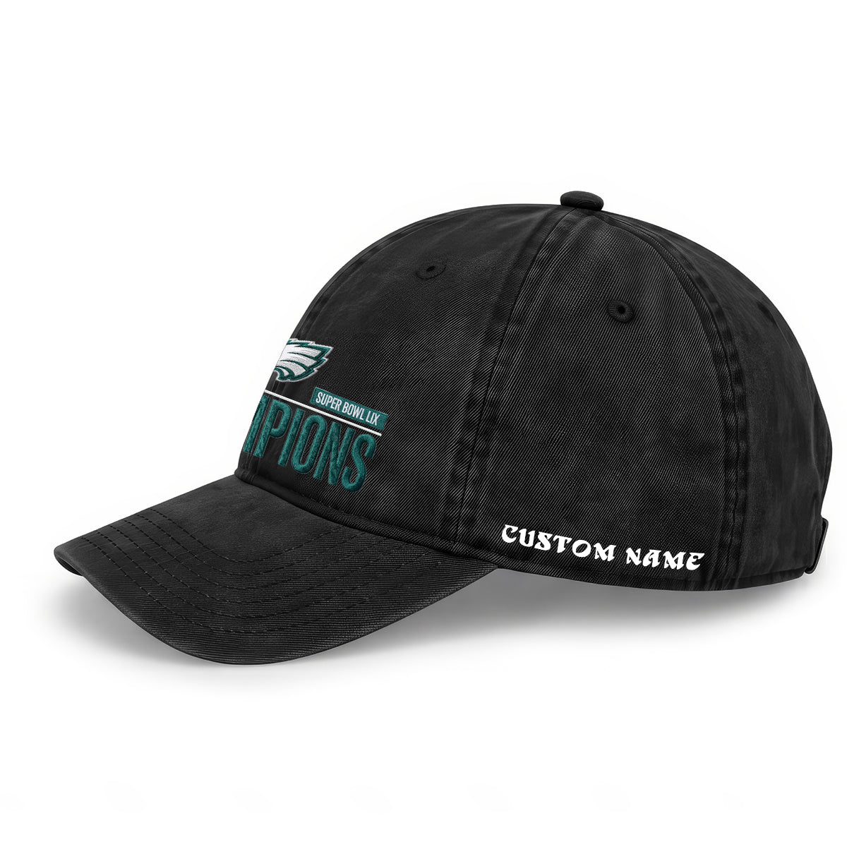 PHI Champions SB LIX Custom Wash Hat V2 - Embroidered