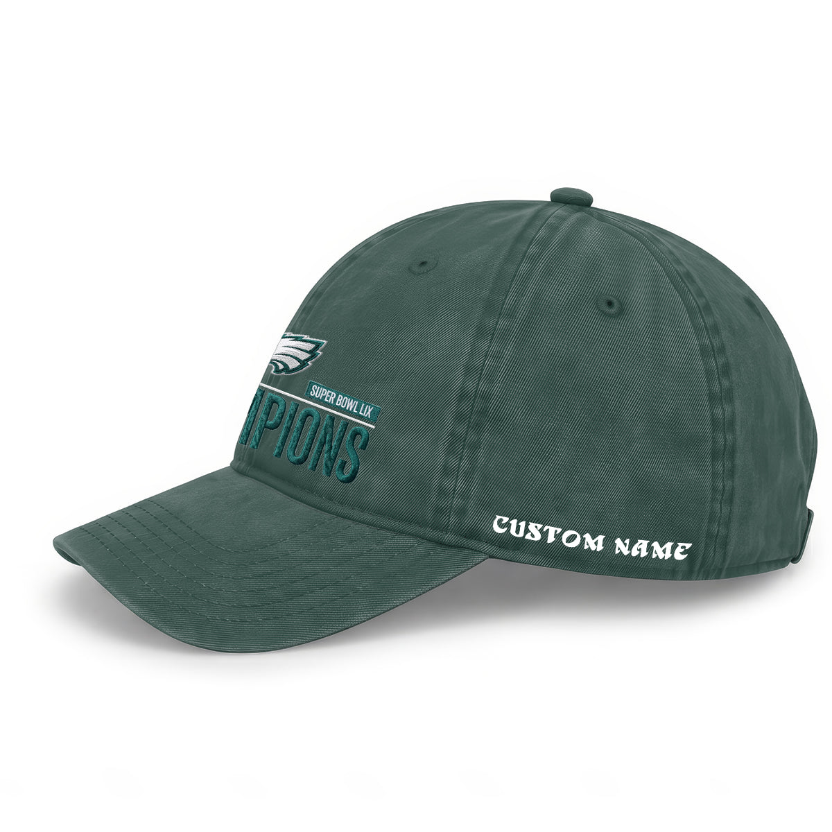 PHI Champions SB LIX Custom Wash Hat V2 - Embroidered