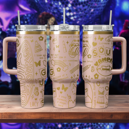 40oz Olivia Rodrigo Tumbler TLA56 - Guts World Tour 2024