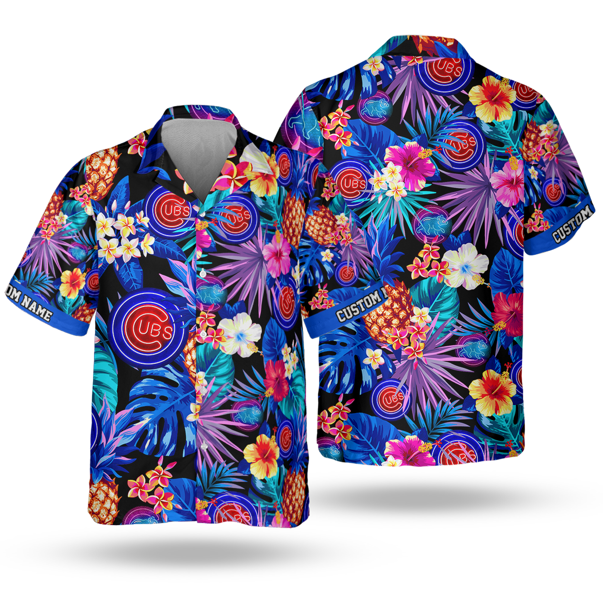 Custom Name | CC Tropical Neon Hawaiian Shirt