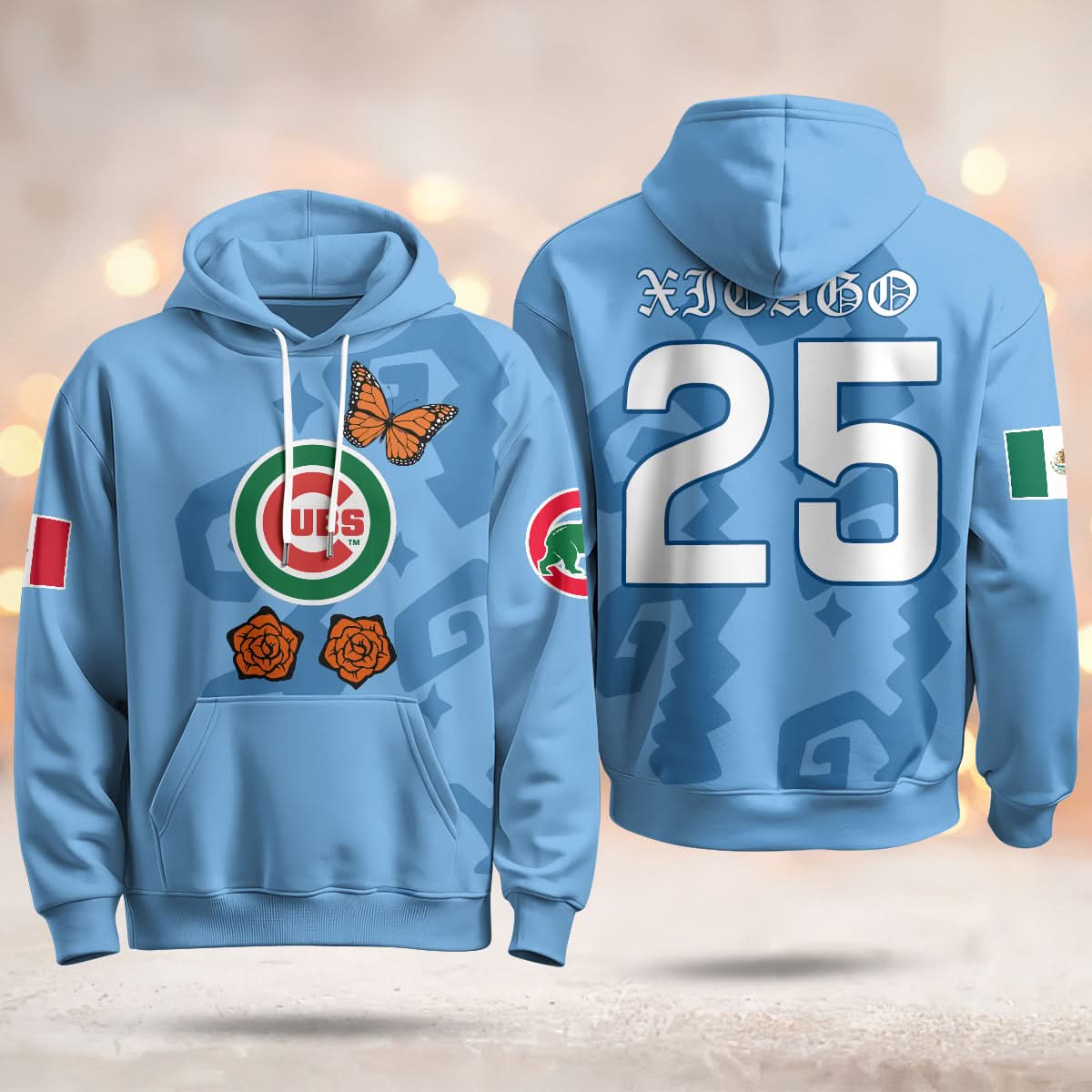 Chicago Cubs "Xicago" Mexican Heritage Hoodie - All Stitched