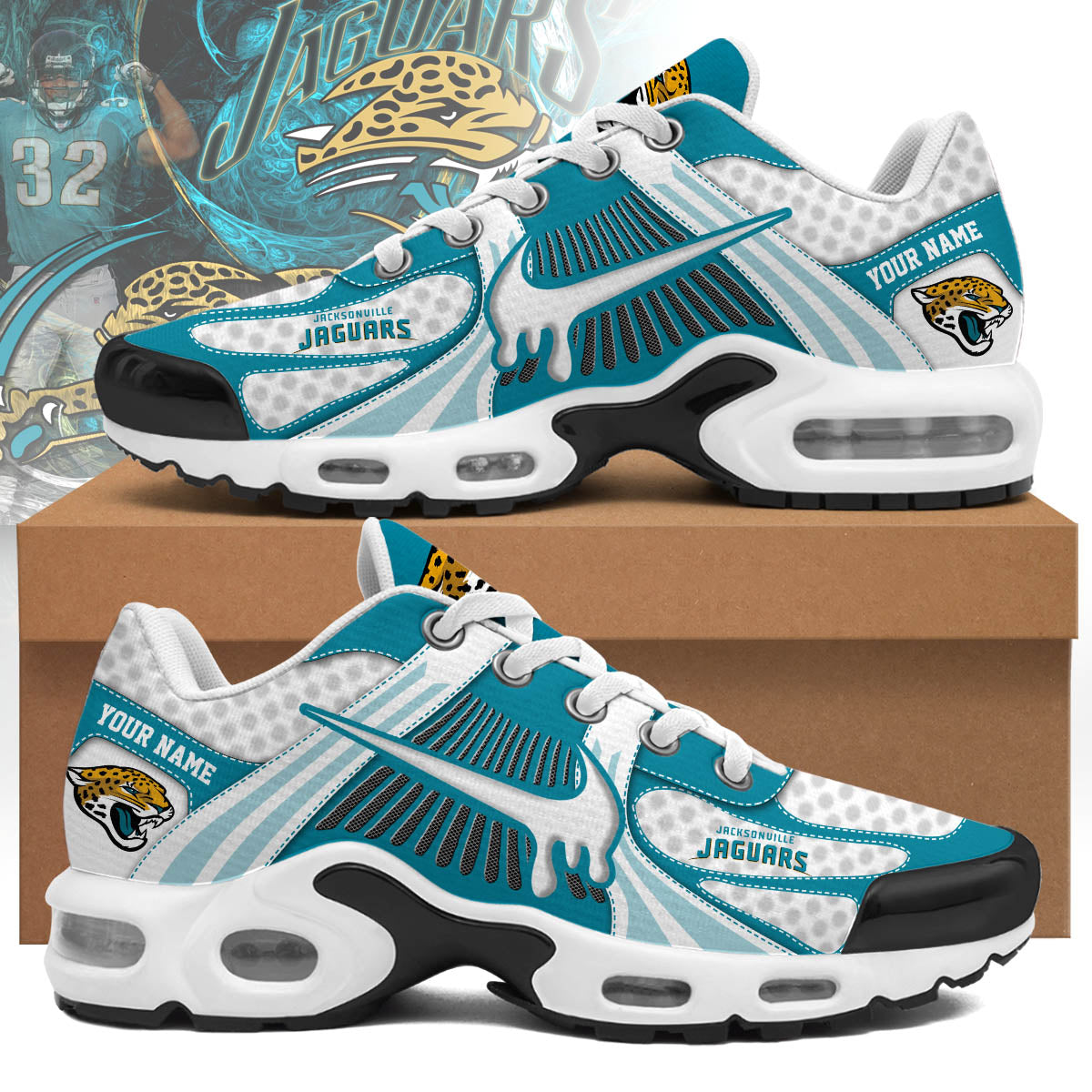 Personalized Jacksonville Jaguars Air Max Plus Shoes