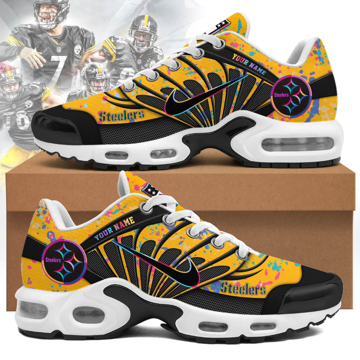 Pittsburgh Steelers 2025 Crucial Catch Air Max Shoes