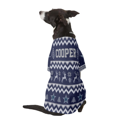 Dallas Cowboys Family Holiday Ugly Sweater Pet Coat