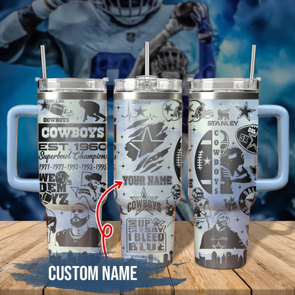 Cowboys Engraved 40oz Tumbler - 408VTTLTB011