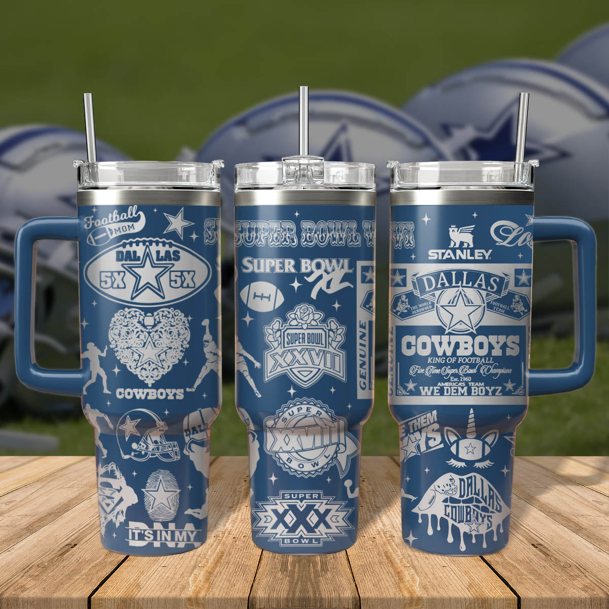 Cowboys Engraved 40oz Tumbler - 408VTTLTB013