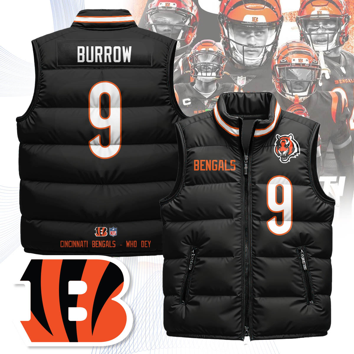 Cincinnati Bengals Unisex Puffer Vest