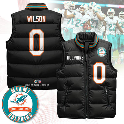 Miami Dolphins Unisex Puffer Vest - Printed