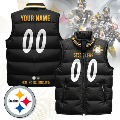 Personalized Pittsburgh Steelers Unisex Puffer Vest