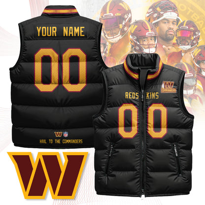 Personalized Washington Commanders Unisex Puffer Vest - Printed
