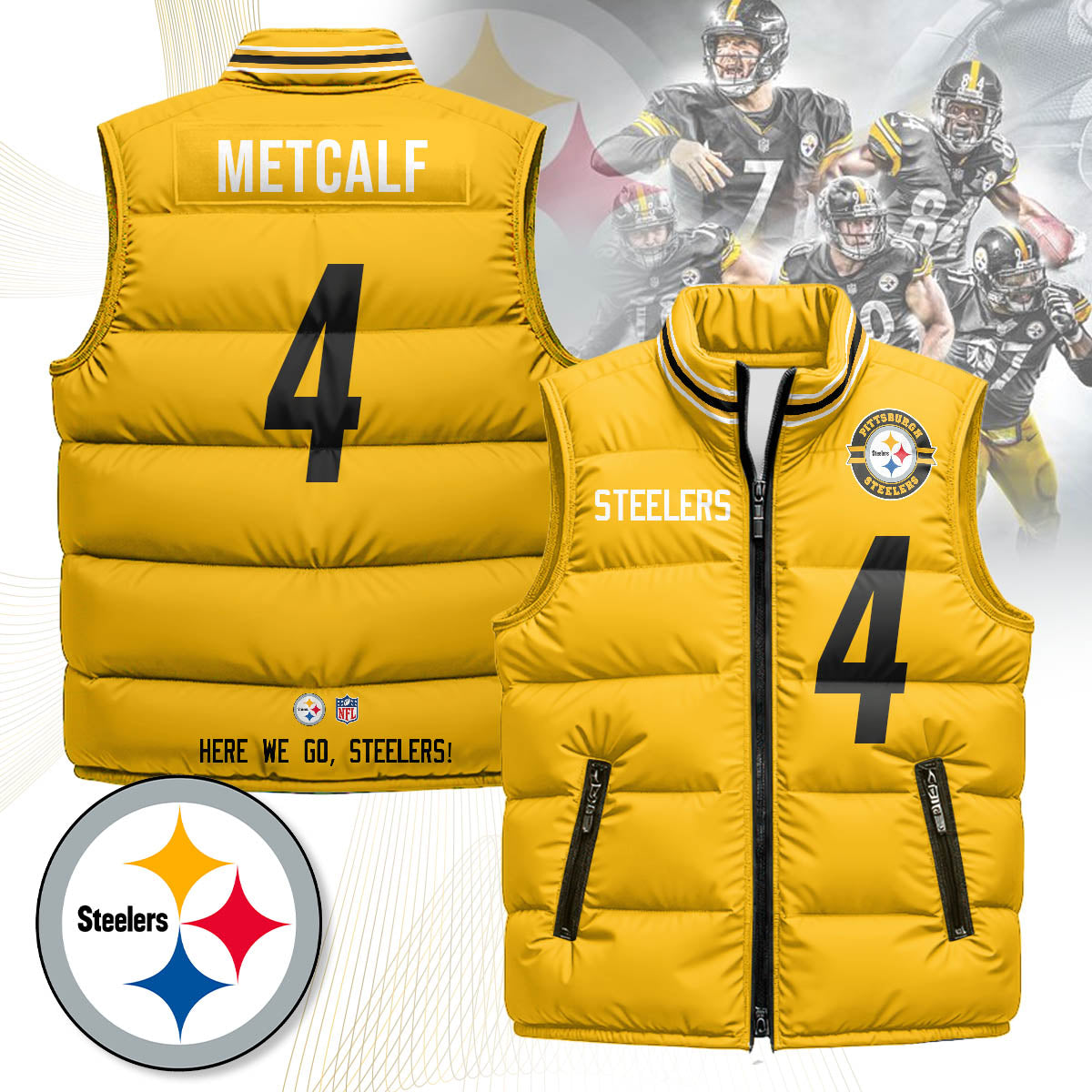 Pittsburgh Steelers Unisex Puffer Vest