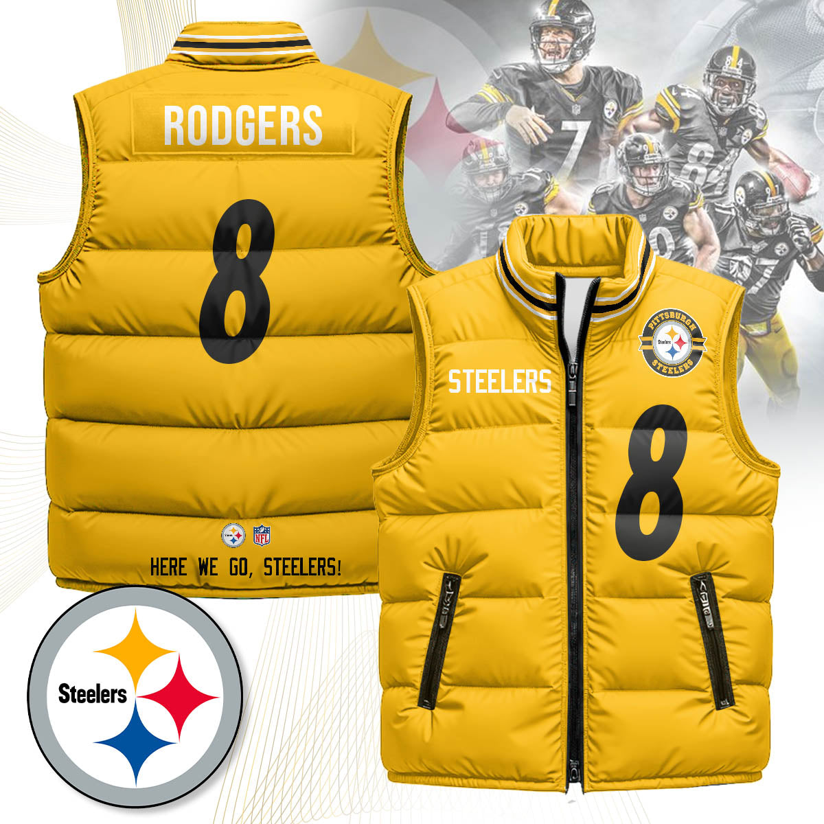Pittsburgh Steelers Unisex Puffer Vest