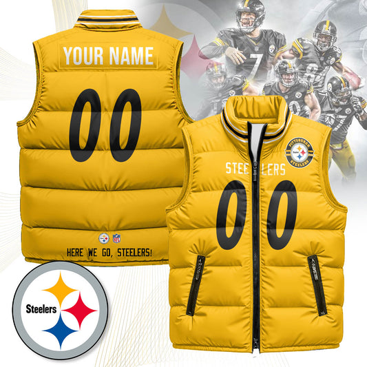 Personalized Pittsburgh Steelers Unisex Puffer Vest