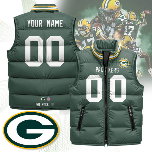 Personalized Green Bay Packers Unisex Puffer Vest