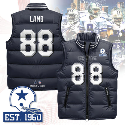 Dallas Cowboys Unisex Puffer Vest - Printed