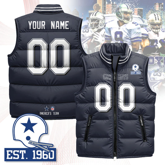Personalized Dallas Cowboys Unisex Puffer Vest - Printed