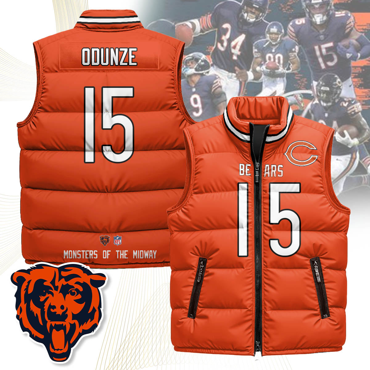 Chicago Bears Unisex Puffer Vest