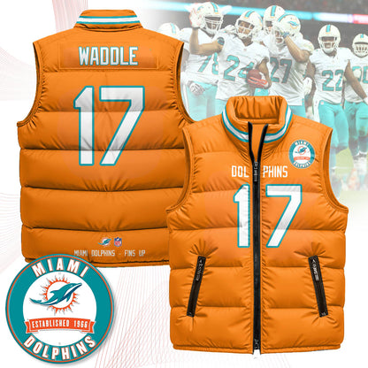 Miami Dolphins Unisex Puffer Vest - Printed