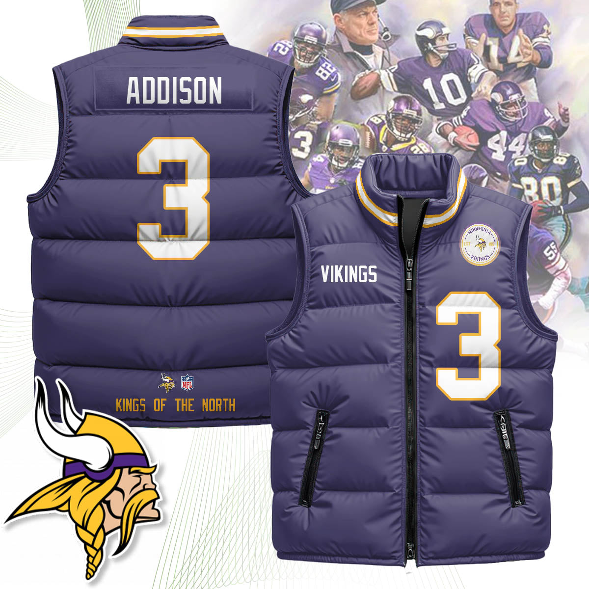 Minnesota Vikings Unisex Puffer Vest