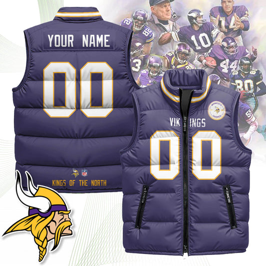 Personalized Minnesota Vikings Unisex Puffer Vest