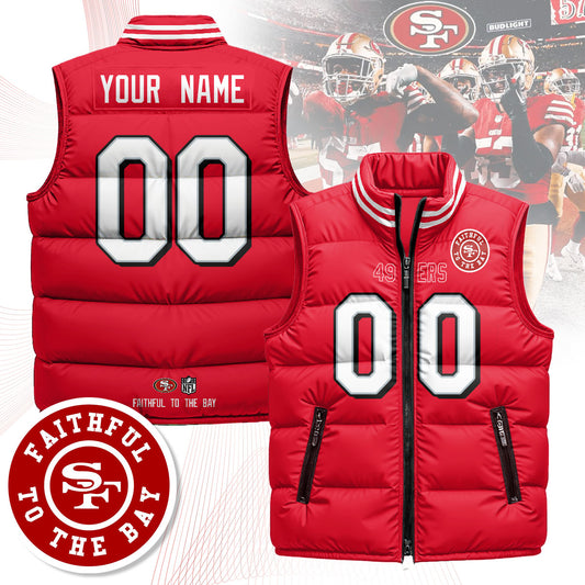 Personalized San Francisco 49ers Unisex Puffer Vest - Printed