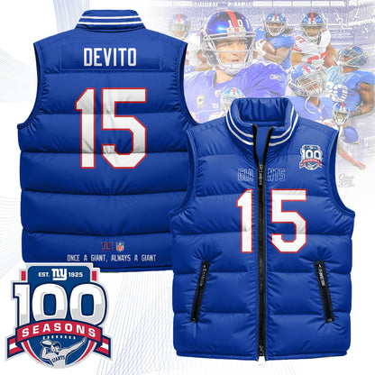 New York Giants Unisex Puffer Vest - Printed