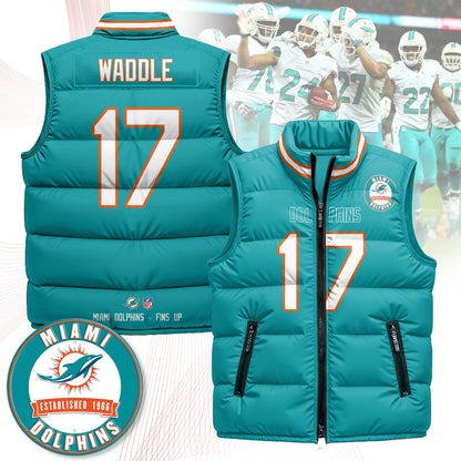 Miami Dolphins Unisex Puffer Vest - Printed
